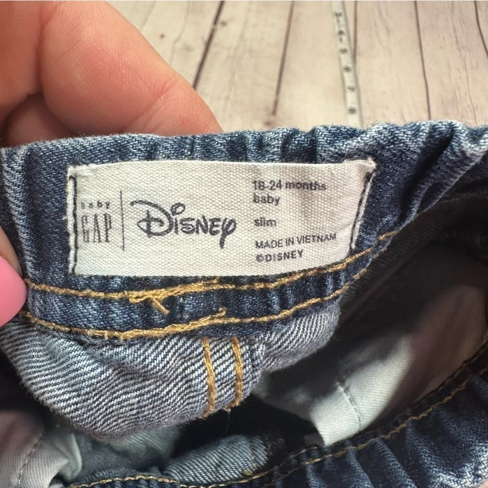 baby gap Disney mickey mouse slim Jeans with Elastic Waistband sz 18-24M